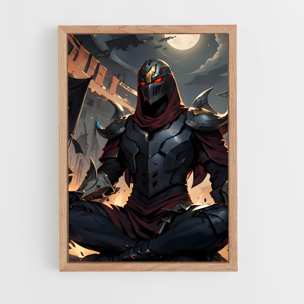 Poster Zed en Rouge – affiche League Of Legends (vue 4)